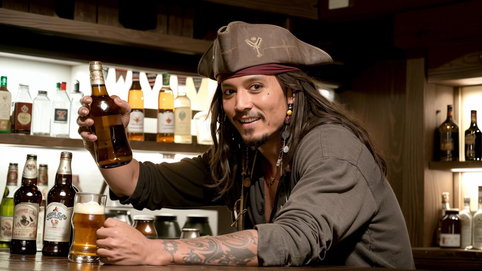Jack Sparrow - Realistic + Anime - LoRA + Guide image by Vivat