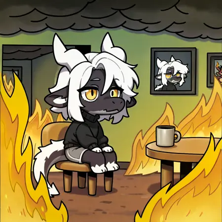 This is fine | meme Concept
