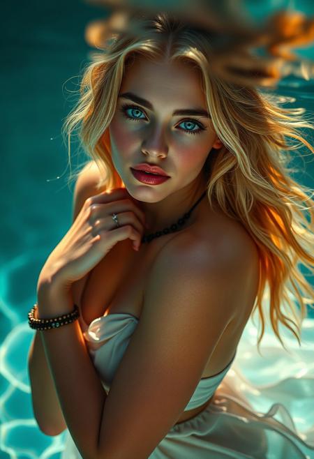 score_9, score_8_up, score_7_up, score_6_up, morimee_style, beautiful face, Expressiveh, amazing quality, perfect face, perfect eyes, detailed eyes, 8K, ultra-detailed, realistic, sharp focus, depth of field, masterpiece, photorealistic, dramatic lighting, (intricate details:1.4), gorgeous girl, fit body, toned stomach, beautiful face, 8k, Expressiveh, amazing quality, perfect face, perfect eyes, detailed eyes, 8K, ultra-detailed, 8k, realistic, sharp focus, depth of field, real life photo, masterpiece, photorealistic, dramatic lighting, Amateur, (from side:0.3), (from below:0.3), 1girl, pretty face, sexy woman, small natural breasts, bracelet, jewelry, necklace, anklet, flowing underwater dress, golden blonde hair, glowing blue eyes, narrow waist, barefoot, (big ass:1.2), dynamic_lighting, natural light, dramatic shadows, dramatic lighting, depth of field, blurry background, (bokeh:1.2), cinematic lighting, chiaroscuro, dappled sunlight, dramatic light, graceful pose, lascivious pose, detailed background, underwater city of Atlantis, beautiful deep blues, sun rays shining through water, coral structures, bioluminescent plants, ethereal underwater ambiance, submerged ruins, sparkling water effects, fish, living ecosystem, reefs and anemone, portrait, close up,