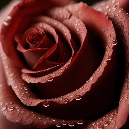 Hyperrealistic art red rose, photo realistic rose, soil particles, jungle, water drops on the rose, micro lens, close-up, half of the rose, RAW photo, subject, 8k uhd, dslr, soft lighting, high quality, film grain, Fujifilm XT3 . Extremely high-resolution details, photographic, realism pushed to extreme, fine texture, incredibly lifelike