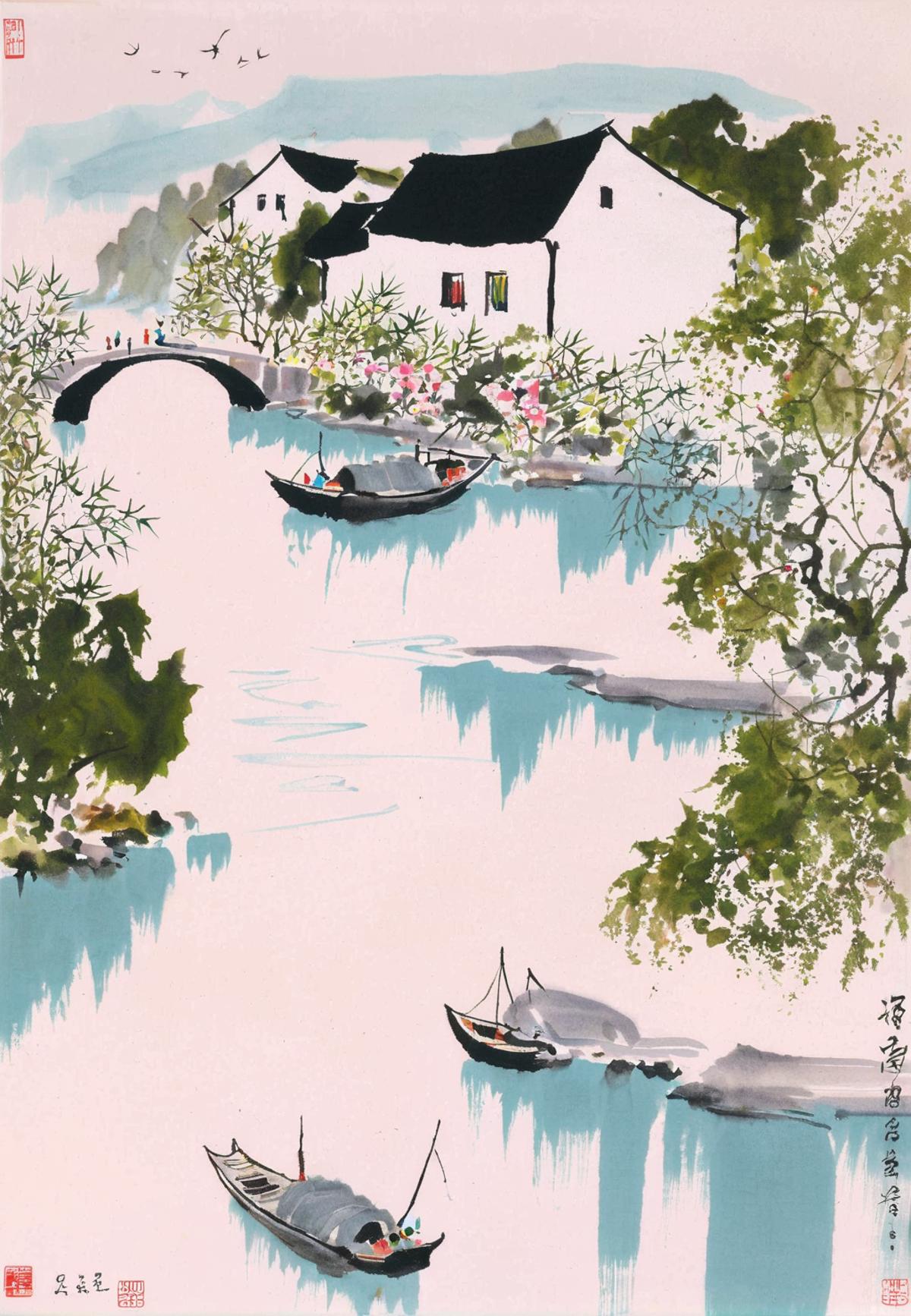 国画 Chinese Painting | 水墨江南(Ink Jiangnan) image by FMsunyh