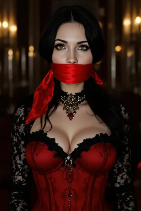 Over the mouth and hair gag - Flux