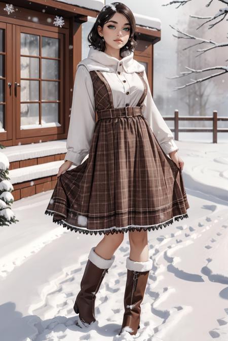 Brown Frills Dress v1.0