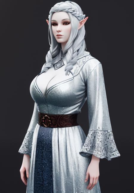 a woman, sfw, <lora:Snow_Elves-Female:0.8>, Snow_Elves-Female, 1girl, solo, robe, porcelain skin, diamond body, smooth, clear skin, (masterpiece, best quality, absurdres, detailed, ultra-detailed:1.3), gorgeous, (trending on CGSociety, trending on pixiv, contest winner:1.3)