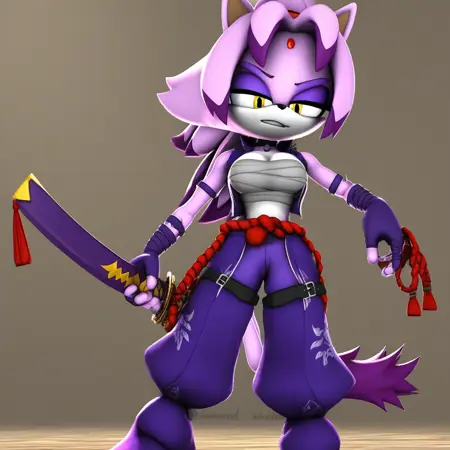 Blaze The cat (samurai)