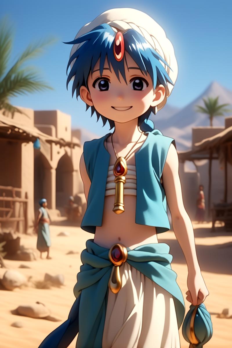 Magi: The Labyrinth of Magic - Aladdin - SDXL image by fearvel