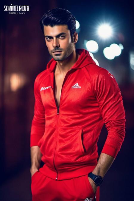 Jimmy Garoppolo a man <lora:Fawad-Khan_Jimmy-Garoppolo:0.8>, realistic photo in a worn ((skin-revealing skimpy erotic red tracksuit, massive hairy pecs)), big pecs, big arms, bulge, VPL, ((light bokeh)), intricate, (steel metal [rust]), elegant, erotic, exuding sexual energy, homoerotic, sharp focus, photo by greg rutkowski, soft lighting, vibrant colors, (masterpiece), ((streets)), (detailed face), looking at viewer, light smile, night, walking towards viewer, cinematic lighting, beautiful lighting, cinematic lighting, (hazy filter, film grain:1.2)