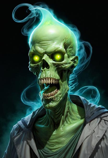 Concept Art, Incredibly Detailed Accurate Portrait Of ectoplasm