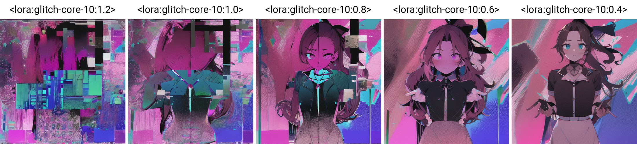 glitched, artefact, (corneo_aerith:0.7), colorful background,<lora:glitch-core-10:1.2>
