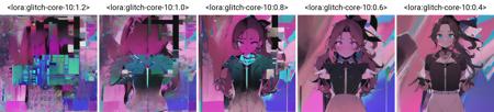 glitched, artefact, (corneo_aerith:0.7), colorful background,<lora:glitch-core-10:1.2>