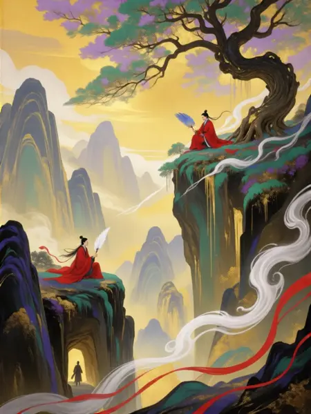 Qwen_Dunhuang Rock Painting Classical Art