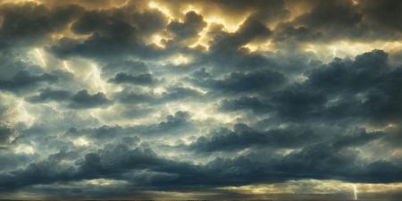 (Cumulus clouds), elden ring style, massive thunderstorm