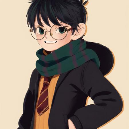 <lora:teoskaffa:0.8>,


1boy, :d, animal hug, bird, black coat, black hair, black pants, black sweater, closed mouth, coat, diagonal-striped neckwear, diagonal stripes, falling feathers, green eyes, grey background, gryffindor, highres, hogwarts school uniform, long sleeves, male focus, multiple views, one eye closed, owl, pants, red necktie, red scarf, round eyewear, scarf, school uniform, smile, solo, striped, striped neckwear, striped scarf, sweater, upper body, yellow necktie, yellow scarf, yuji \(fantasia\)