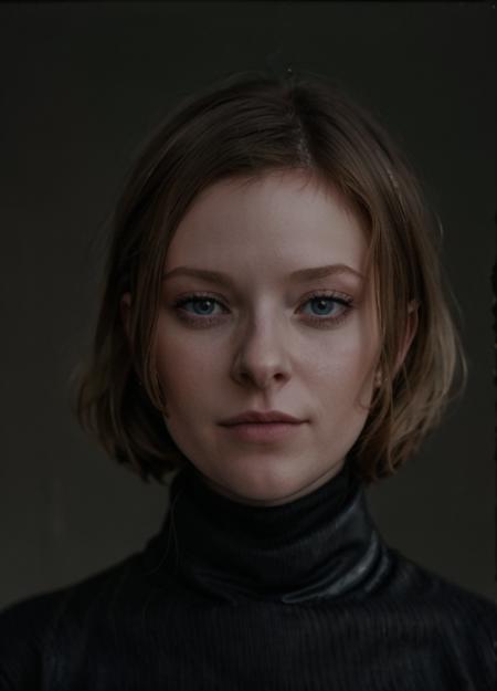 masterpiece, stunning portrait photo of 30yo (cmlc woman:1.0) wearing a black turtleneck, epic character composition, by ilya kuvshinov, alessio albi, nina masic, sharp focus, natural lighting, subsurface scattering, f2, 35mm, film grain <lora:CadyMcClainDogu_cmlc woman:1>