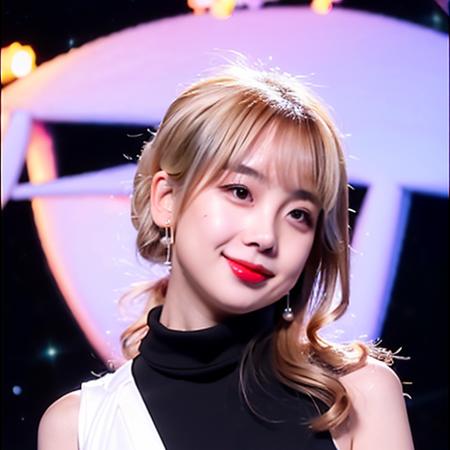 <lora:bingbing_v0.2:1><lora:koreanDollLikeness_v15:0.56>, best quality, ultra high res, (photorealistic:1.4), 1girl, sleeveless black dress, studio, bare shoulders, cute, (Kpop idol), (aegyo sal:1), (platinum blonde hair:1), ((puffy eyes)), looking at viewer, facing front, smiling, laughing,full body,ore no imouto ga konna ni kawaii wake ga nai, black thighhighs,