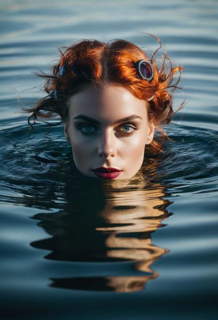Orchestrate an audacious and groundbreaking portrait photography session that pushes the boundaries of conventional aesthetics and embraces the tenets of eclecticism and avant-garde ideologies. Focus the lens on a stunningly attractive female subject, whose countenance remains partially submerged beneath tranquil waters, concocting an arresting tableau that instantly draws the beholder into a realm of unfettered imagination. Skillfully manipulate lighting configurations and camera settings to realize the perfect marriage of aquatic reflections, translucency, and chromatic aberrations, manifesting a truly unforgettable visual feast. Wield a versatile arsenal of premium glass, specifically a state-of-the-art 100mm lens, capable of rendering pinpoint accuracy and breathtaking resolution even when deployed at dauntingly narrow apertures such as f/1.2. Preserve the integrity of the original scene while judiciously applying tasteful post-production tweaks, ensuring the resultant image maintains its uncanny verisimilitude while remaining accessible to mainstream audiences. Present the portrait as part of a larger collection that extols the virtues of diversity, inclusivity, and unrestrained freedom of expression, championing the notion that true beauty lies in the eye of the beholder and cannot be constrained by societal norms and expectations.
