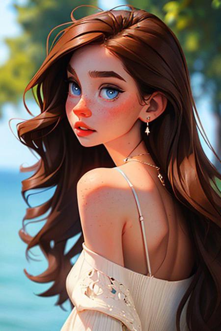 sam yang,
1girl, back, bare shoulders, blue eyes, brown hair, earrings, freckles, jewelry, lips, long hair, looking at viewer, looking back, necklace, off shoulder, parted lips, portrait, day, depth of field, solo
, ((masterpiece))
<lora:sam_yang_offset:1>
