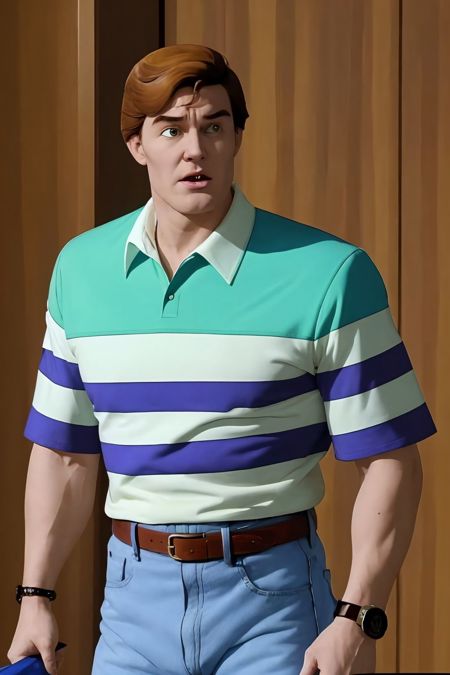 peter parker collared shirt, striped shirt