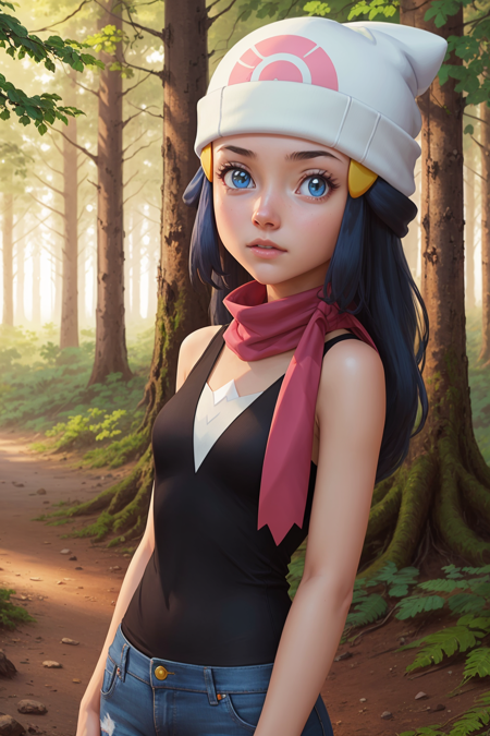 Dawn (pokemon), realistic photo, realistic style