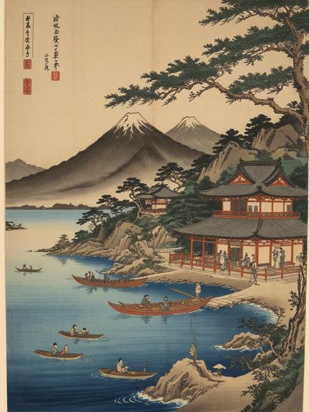 Ukiyo-e Japanese Woodblock Prints SDXL