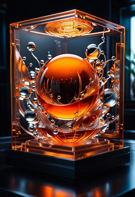 (Concept by Leonardo da Vinci & Edvard Munch, orange,red,Neumorphism, Glassmorphism, beautiful glass display case in cool living room., Miki Asai Macro photography, close-up, hyper detailed, trending on artstation, sharp focus, studio photo, intricate details, highly detailed, by greg rutkowski), Detailed Textures, high quality, high resolution, high Accuracy, realism, color correction, Proper lighting settings, harmonious composition, Behance works,masterpiece,HDR,trending on artstation,sharp focus,high contrast,8K,Hyper-detailed,intricate details,cinematic lighting