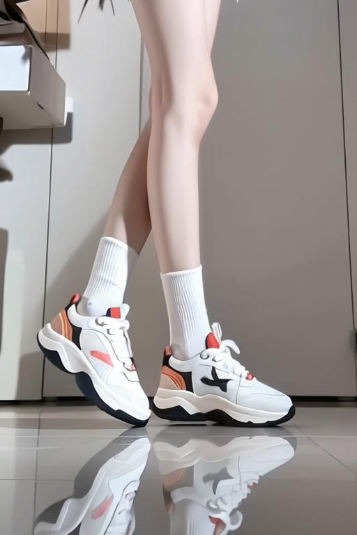 wearing sports shoes with slim legs     slender legs  细腿穿各种运动鞋 image by shenjingtudi