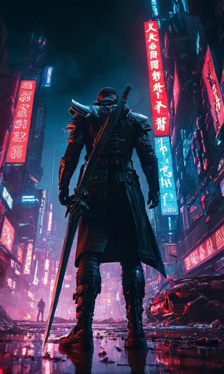 cinematic still 1man, ultra greatsword, neon city, futuristic setting, badass, corpses and blood on the ground, epic, ((cyberpunk)), cataclysmic, absurdres, best quality, digital art style . emotional, harmonious, vignette, 4k epic detailed, shot on kodak, 35mm photo, sharp focus, high budget, cinemascope, moody, epic, gorgeous, film grain, grainy, dark cyberpunk illustration of brutal 1man, ultra greatsword, neon city, futuristic setting, badass, corpses and blood on the ground, epic, ((cyberpunk)), cataclysmic, absurdres, best quality, digital art style in a world without hope, ruled by ruthless criminal corporations. best quality, high resolution, 1man, ultra greatsword, neon city, futuristic setting, badass, corpses and blood on the ground, epic, ((cyberpunk)), cataclysmic, absurdres, best quality, digital art style, sharp focus, cinematic, highly detailed, mystical atmosphere, vivid colors, ambient background, dynamic, magical, vibrant, intricate, very inspirational, beautiful, inspiring