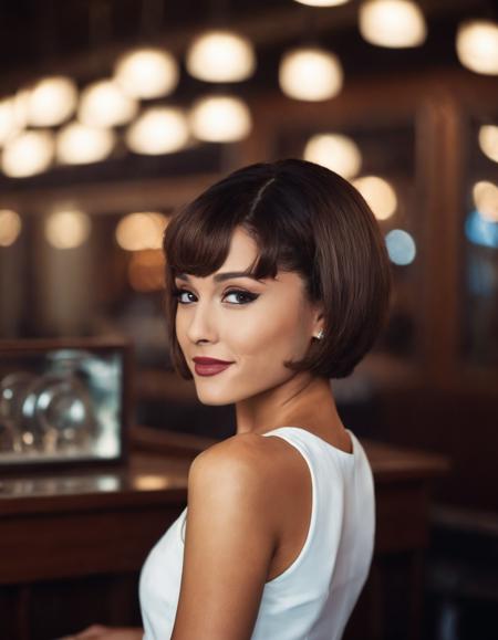 cinematic photo an exquisite portrait photograph, 85mm medium format photo of ((ohwx woman)) with a classic haircut  <lora:ariana_lora_sdxl_v3:1> . 35mm photograph, film, bokeh, professional, 4k, highly detailed