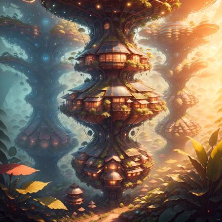 <lora:SolarPunkAI:1>, SolarpunkAI tree city