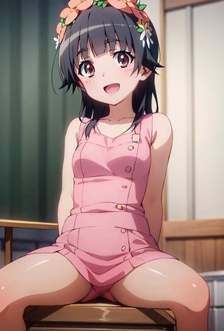 uiharu_kazari,  <lora:Kazari_v1-000008:1>, 
(8k, RAW photo, best quality, masterpiece:1.2), 1girl, :d, bare shoulders, duel monster, small breasts, , long hair, looking at viewer, open mouth, smile, solo, wand, nurse,