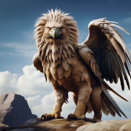 highly detailed documentary photo of griffon:1.3,

full body, black feathers, ((four paws)), 8k, intricate details, depth of field, cinematic,beak,

masterpiece, best quality:1.1, 

ultra photoreal, photorealistic:1.0, sharp focus:1.1, 
depth of field:1.1, god rays:1.4,

50mm, style of Nathan Wirth, Hasselblad X1D II, Porta 160,
