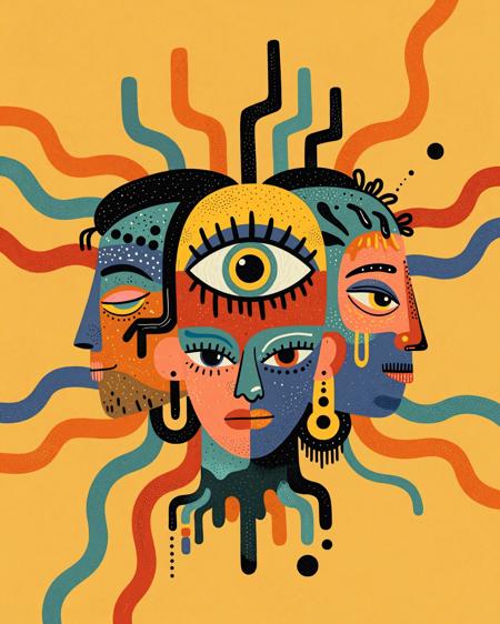 Psychedelic Flat Art Z-Image Turbo v1.0