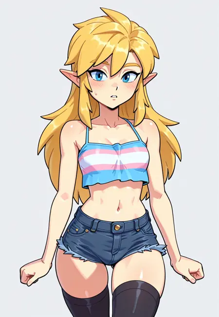 Transgender Pride Crop Top