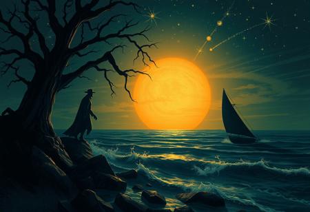 When the sun hides behind the sea, and the shadows begin to walk, their eyes see what no one else saw, a dark world that the day hid. The stars break into place, and the cracks in the sky begin to speak. Creatures born of another reason lurk in every corner.
