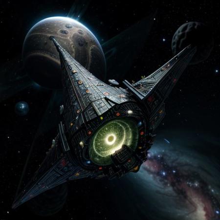 (Space battlecruiser) shaped like fractal (cucumber) in hyperspace, enters into real blackhole, real photo of blackhole hat shape on background,
dynamic movement, explosive force,  glowing, nebula, 8K resolution. sci-fi