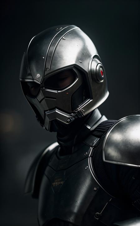 cinematic film still The power of the mind has no boundaries. Understanding its capabilities is like searching for the end of the universe, or tring to find the begining of time [surrealism style]
armor, headgear, science fiction, focus on face,  . shallow depth of field, vignette, highly detailed, high budget, bokeh, cinemascope, moody, epic, gorgeous, film grain, grainy