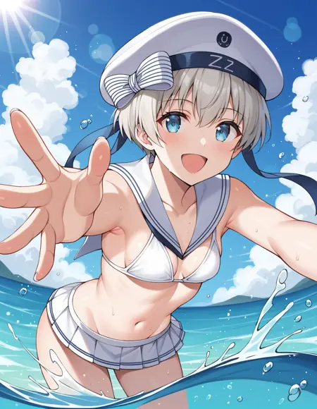 [Request]  Z1 Leberecht Maass [Swimwear] (Kancolle) / SDXL Pony Diffusion