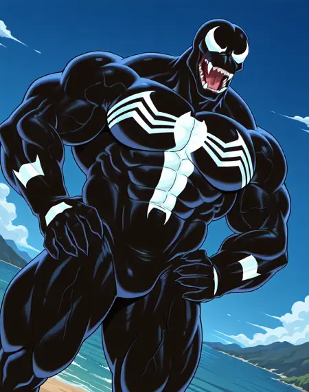 Venom 90s Spiderman Cartoon (Marvel Comics) (Illustrious) (AD)