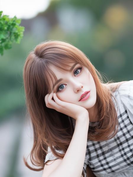 realistic,High detail, 8k resolution, ultra high resolution, best quality,depth_of_field, blurry_background, photo_background, solo, outdoors, blurry_foreground, day, naturestanding,stunningly beautiful,mature female,full body,