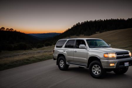 4RUNNER2 in road,night, photorealistic, shot by Sony a7iii <lora:4RUNNER2:0.8>