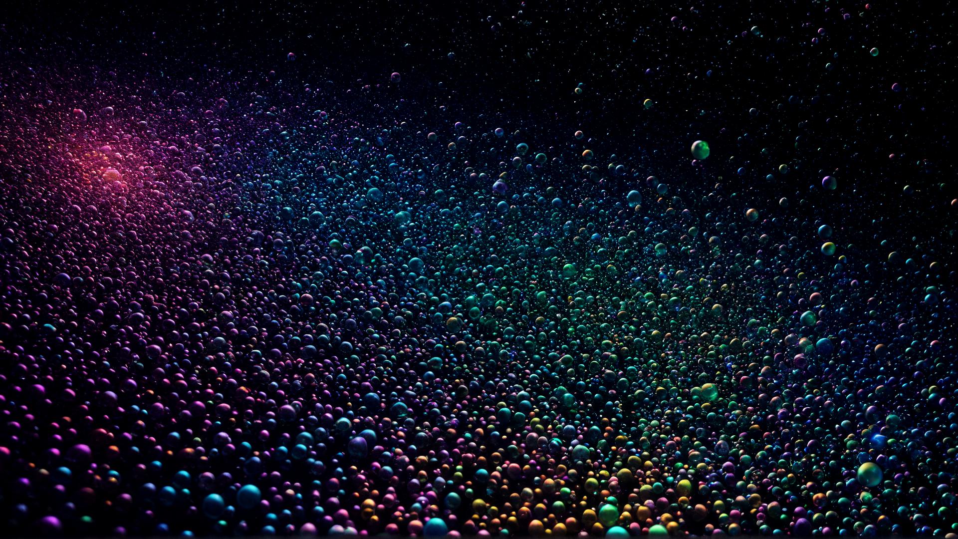 A field of floating, iridescent bubbles, gently drifting in a dark, space-like void. Each bubble reflects a spectrum of colors, from pinks to greens, while tiny particles of light float in the background., Photorealistic, Hyperrealistic, Hyperdetailed, analog style, soft lighting, subsurface scattering, realistic, heavy shadow, masterpiece, best quality, ultra realistic, 8k, golden ratio, Intricate, High Detail, film photography, soft focus