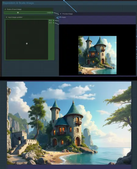 Outpainting FLUX/SDXL for CogVideo