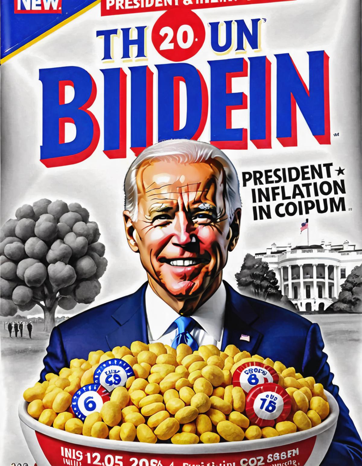 The Biden Inflation in Colapump Comic Popcorn Box