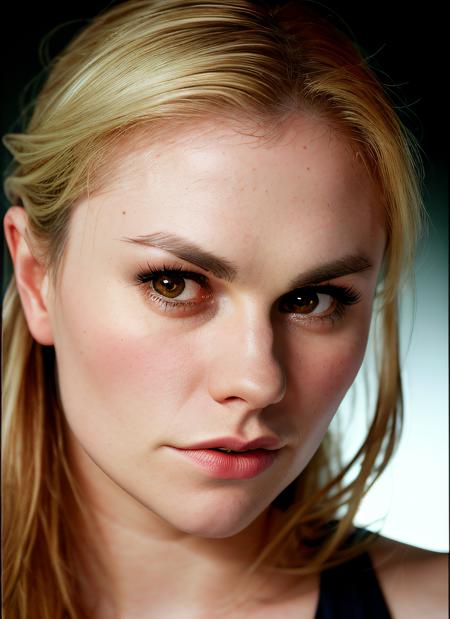 analog style, modelshoot style, portrait of Anna Paquin, epic (photo, studio lighting, hard light, sony a7, 50 mm, matte skin, pores, colors, hyperdetailed, hyperrealistic), <lyco:Anna Paquin:1.2>