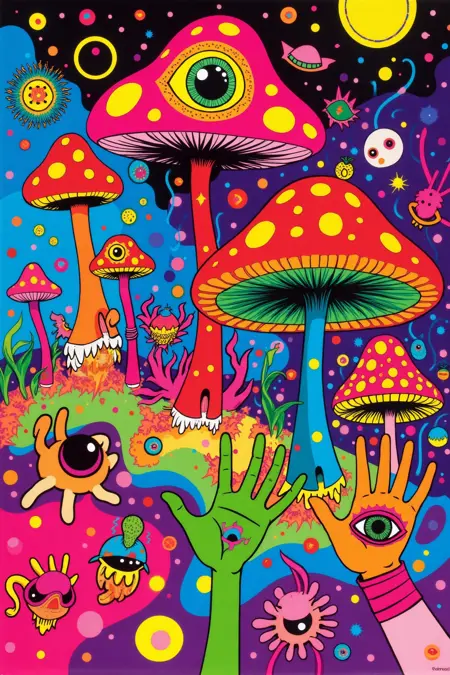 C_Psychedelic Art Style_Fantasy Pattern Generation