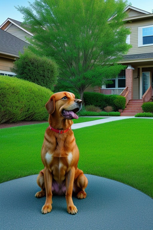Cartoon neighbors angry on dog is loud outside of my lawn green