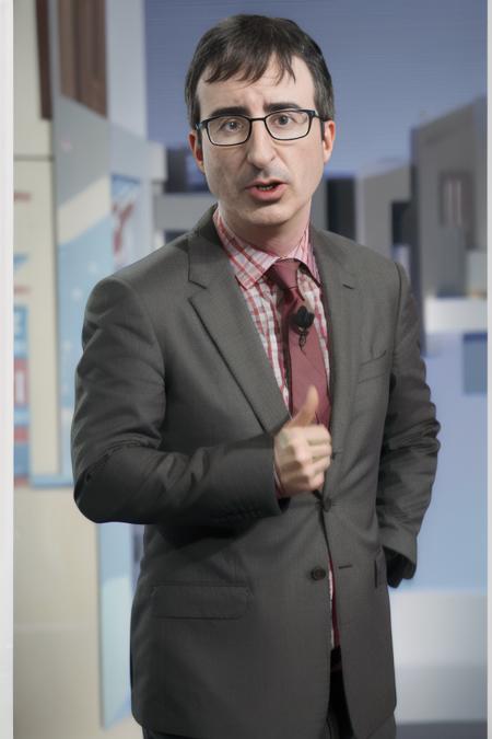 <lora:john_oliver_v1.1:1>, man, standing, glasses, john oliver, angry, shouting