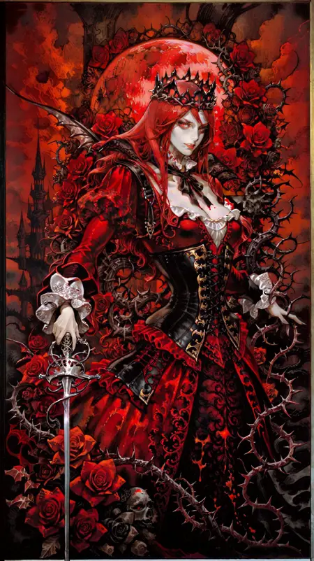 Kojima Ayami's vampire gothic style (properly trained)