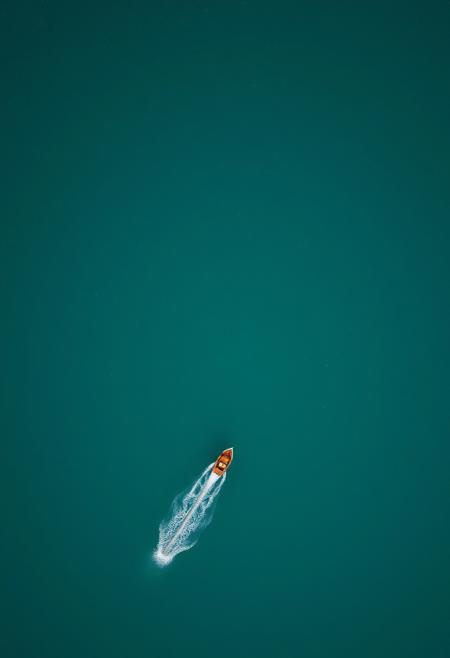 outdoors, water, no humans, ocean, from above, traditional media, building, watercraft, boat, lighthouse