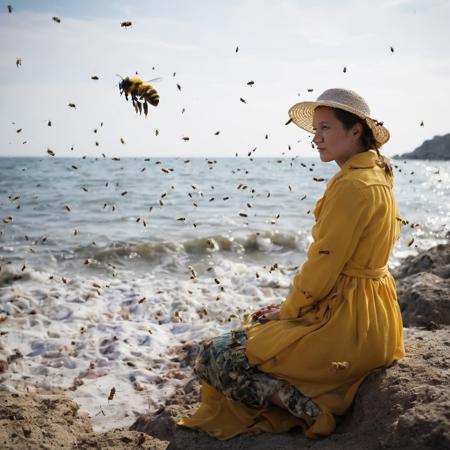 woman near the sea  bee  <lora:SDXL_bee_Sa_May_V11:1>